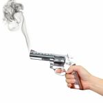 Hand With Pistol Stock Photo