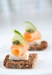 Salmon Appetizer Stock Photo