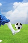 Football Striker Stock Photo