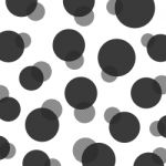 Black Polka Dot Pattern Stock Photo