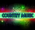 Country Music Means Sound Tracks And Acoustic Stock Photo