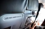 Airplane Seat Stock Photo