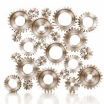 3d Rendering Gears Background Stock Photo