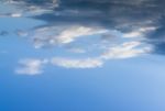 Horizontal Top Aligned Dramatic Cloudscape Background Backdrop Stock Photo