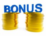 Cash Bonus Represents For Free And Award Stock Photo