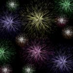 Firework Background At Night Stock Photo