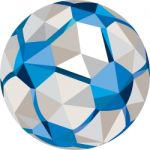 Soccer Football Ball Low Polygon Stock Photo