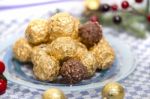 Chocolate Candy Balls Stock Photo