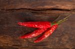 Dry Red Chili Peppers Stock Photo