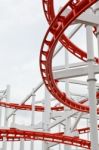 Roller Coaster Rail Stock Photo