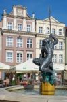 Fountain Of Mars In Poznan Stock Photo