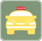 Flat Design Of Taxi Car  Illustration Stock Photo