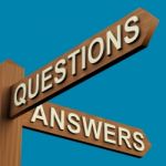 Questions Or Answers Directions Stock Photo