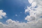 Blue Sky With Clouds,natural Sky Composition For Background Stock Photo