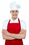 Smiling Young Male Chef Stock Photo