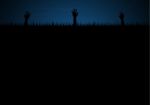 Halloween Zombie Hand Graveyard Grass Stock Photo