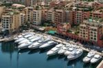 An Assortment Of Boats And Yachts In A Marina At Monte Carlo Stock Photo