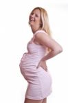 Caucasian Pregnant Lady Stock Photo