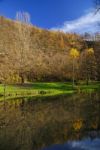 Landscape With Lake Stock Photo