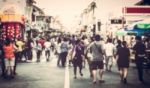 Festival Event With Blurred People Background In Phuket Stock Photo