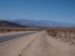 Driving Through The Desert In Death Valley Stock Photo