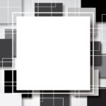 Abstract Blank Geometric Square With Drop Shadow Background Stock Photo