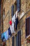 Buildings In Pienza Tuscany Stock Photo