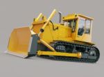 Heavy Crawler Bulldozer Stock Photo