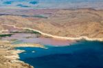 Colorado River Joins Lake Mead Stock Photo