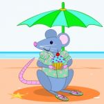 Mouse Wearing A Blouse Stock Photo