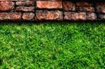 Stone Pavement And Grass Stock Photo