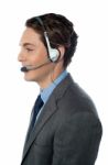 Customer Support Operator Stock Photo