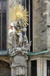 Statue At St Stephens Cathedral In Vienna Stock Photo