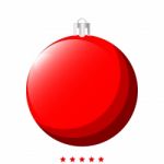 New Year's Sphere. Christmas Ball Icon Stock Photo