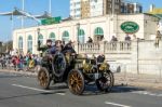 Car Approaching The Finish Line Of The London To Brighton Vetera Stock Photo