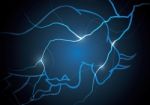 Bull Stock Market Technology Thunderbolt Stock Photo