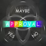 Approval Displays Endorsed Yes Not No Or Maybe Stock Photo