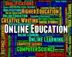 Online Education Indicates World Wide Web And College Stock Photo