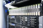 Storage Servers In Data Room Domestic Room Stock Photo