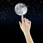 Touching The Moon Stock Photo