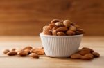 Almond Nut Organic Healthy Snack Vegan Vegetarian Stock Photo