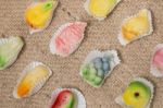 Traditional Portuguese Fruity Sweets Stock Photo