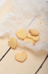 Heart Shaped Shortbread Valentine Cookies Stock Photo