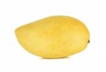 Ripe Mango Isolated On The White Background Stock Photo