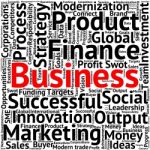 Business & Finance Related Word Cloud Background Stock Photo