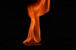 Beautiful Fire Flames On Black Background Stock Photo