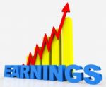 Increase Earnings Means Progress Report And Diagram Stock Photo