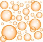 Orange Bubbles Stock Photo