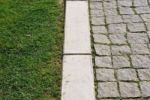 Grass And Stone (sidewalks) Stock Photo