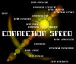 Connection Speed Showing Speeds Internet And Joined Stock Photo